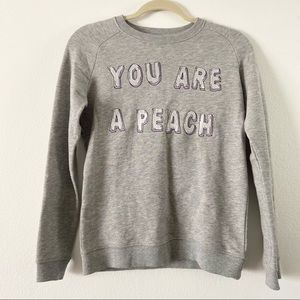 Zoe Karssen You Are a Peach grey crewneck sweater women’s small S